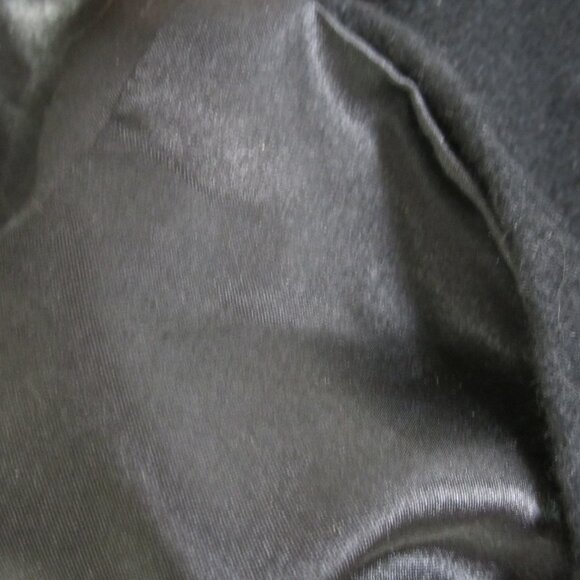 Vtg bebe Women M Black LS 65% Angora 35% Silk Short Jacket Lined Soft Blazer Y2K - Picture 10 of 11
